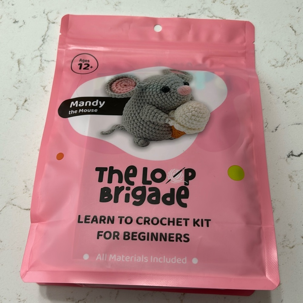 Mandy the Mouse Crochet Kit - Pink